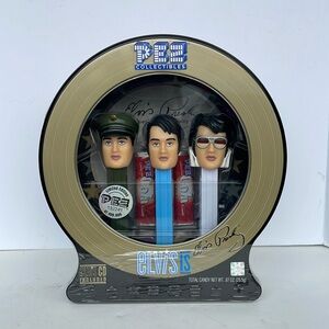 NEW Sealed 2007 PEZ Elvis Presley Gift Set w/ CD Collector's Set of 3 Dispensers